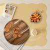Eco-friendly Natural Wood Rotating Divided Plate Round Serving Tray with Laser Logo for Kitchenware Nut Snacks and Fruits