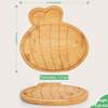 Eco-friendly Reusable Panda Pattern Bamboo Dinner Plate Set for Kids Biodegradable Baby Bamboo Plate or Children's Dining