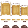 Environmentally Friendly Bamboo Single Tier American Style Multifunction Service Tray for Bread Pastry Dessert Custom