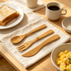18 CM Natural Bamboo Knife Fork and Spoon Set