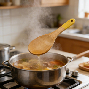 Wooden Spoons for Cooking Wooden Kitchen Utensil Set Natural Material Bamboo Spatula and Cooking Utensils Tools