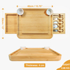 Popular Bamboo Square Charcuterie Boards Knife Set Kitchen Serving Platter Cheese Board Accessories Laser Engraved Non-Toxic
