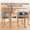Adjustable Natural Wood Dog Bowl Stand Custom Large Bamboo Feeder Holder for Water Food Elevated Wooden Dog Feeding Home Office