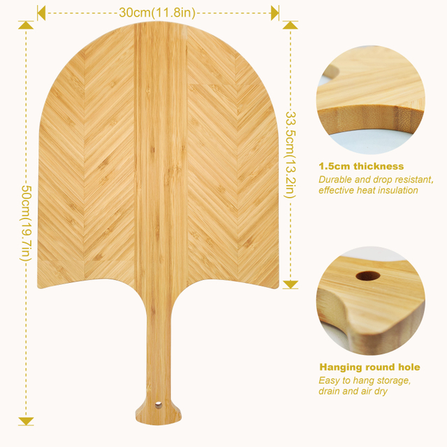 Kitchen Tool Wooden Plate for Bread and Pizza High Quality Bamboo Pizza Plate Pizza Tray Wooden