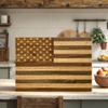 Eco-friendly Reusable Acacia Wood American Flag Cutting Board for Holiday Parties