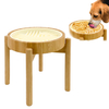 2026 New Anti Slip Silicone Slow Feeding Dog Bowl, Cat Bowl, Pet Bamboo Elevated Bowl with Bracket