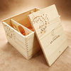 Custom Pine Wood Bread Box Unfinished Wooden Bakery Storage Box