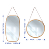 Bamboo Frame Glass Mirror Eco-Friendly Durable Contemporary Design for Bedroom and Bathroom Hanging Decor
