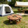 Outdoor Durable Folding Solid Acacia Wood Picnic Table Farmhouse Design Portable Park Wine Snack Cheese Furniture Easy Carry