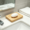 Natural Bamboo Wood Eco-Friendly Durable Modern Stand Soap Dish Holder Bathroom Soap Tray Shower Holder