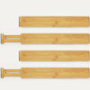 Adjustable Bamboo Drawer Dividers Wholesale Expandable Organizers for Kitchen Bathroom Separators for Efficient Organization