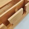 Home Decor Eco-Friendly Foldable Bamboo Wood Wall Mounted Wine Rack with Wine Glass Holder Floating Wall Shelves