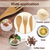 Factory Direct Biodegradable Durable Bamboo Flatware Sets Sustainable Eco-Friendly American Style Laser Logo Parties Weddings