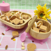 The Baby Feeds the Combination Cutlery Bamboo Does Not Contain BPA Bamboo Baby Plate & Bowl