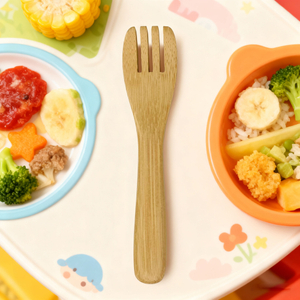Reusable Classic Bamboo Spoon and Fork Set for Baby-Durable BPA Free Eco-Friendly Dinnerware Wholesale
