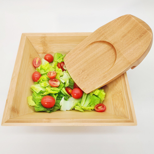 High Quality Eco-Friendly Disposable Customized Polished 10 Inch Bamboo Salad Bowl