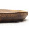 Irregular Round Acacia Walnut Wood Plate Disposable Eco-Friendly European Design for School Occasions for Dinner Dishes Salads