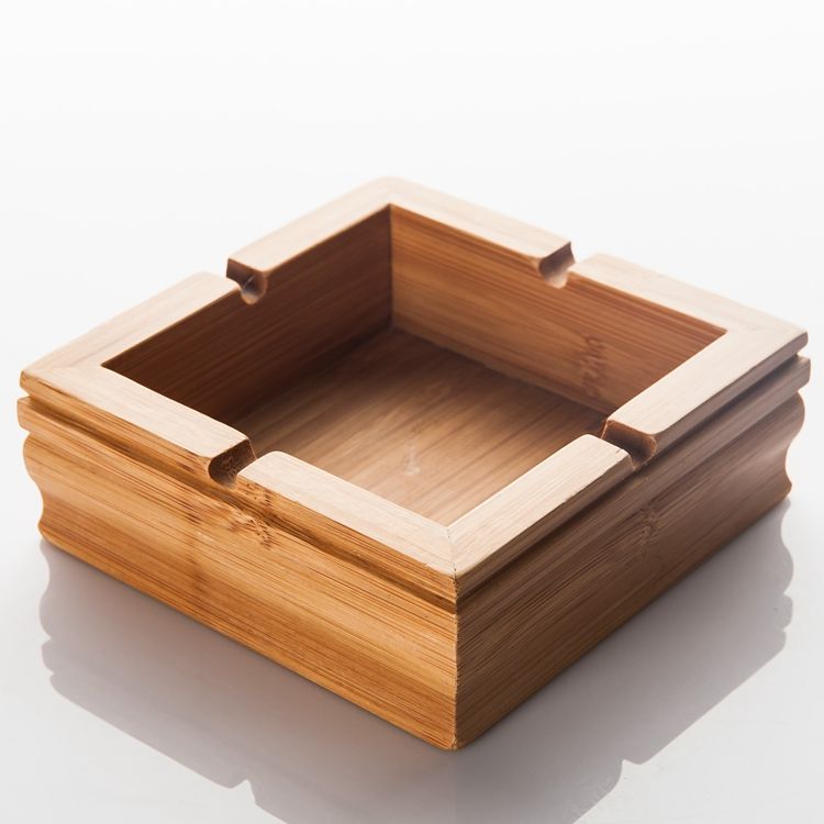 Bamboo square Smoking Ashtray
