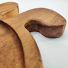 Round Dinner Plates Set Acacia Wooden Plate Dinnerware Sets Customizable logo Wood Flatware Tableware