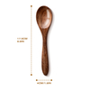 Eco-Friendly Natural Acacia Wood Spoons, Smooth Reusable Wooden Utensils for Soup, Rice & Stirring