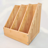 2026 Bamboo Magazine File Holder Organizer 3 Compartments DIN A4 Format Office Desk Magazine File Organizers