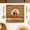 Japanese Style Wooden Serving Tray for Bread Pastry Kitchen Dessert Fruit Plates Acacia Wood Tea Water Cake Platter with Coaster