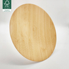 Round Wooden Dinner Plates Patterned Plate Sets for School & Restaurant Kitchen Tools & Dining Utensils