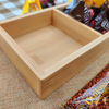 Two Compartment Natural Color Bamboo Storage Rack Snacks Sundries Items Tea Coffee Bag Desktop Storage Box