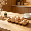 High Quality Solid Wood Egg Holder Acacia for Kitchen Countertop Breakfast Table Egg Tools for Stirring