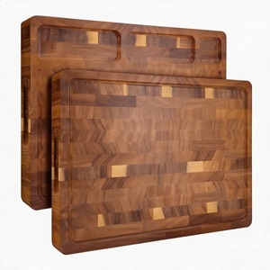 Acacia Wood Cutting Board, Edge Grain Chopping Board with Juice Groove, Reversible and Knife Friendly, for Entertaining, Kitchen