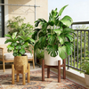 Indoor Mid Century Modern Wood Natural Durable Balcony Rack Follower Pot Display Stand Bamboo Wooden Plant Holder for House