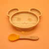 Custom Design Kids Bamboo Wooden Suction Plate