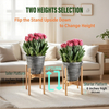 Adjustable Indoor Bamboo Wood Plant Stand Full Adjustability Flower Pots & Planters Holder 9-12.5 Inch Planter for Home Garden