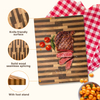 High Quality Custom Rectangular End Grain Solid Wood Cutting Board for Sale Laser Logo Environmentally Friendly Materials