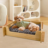 Indoor Bamboo Cat Bed Soft Pad Floor Stand Hammock Sofa Eco-Friendly Modern Bedroom/Living Room Luxury Gift Pet Lovers YCZM