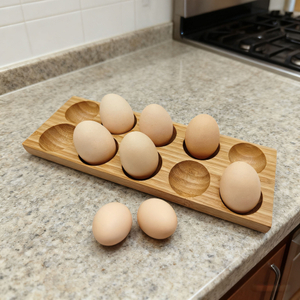 2026 New Bamboo Egg Holder Storage Stand with Eco-Friendly Design and Stirring Function