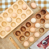 Wooden Egg Tray 18 Holder, Handmade Egg Tray Holder for Refrigerator or Egg Holder Countertop Storage