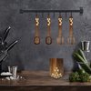 Natural Acacia Wood Kitchen Utensil Set Heat Resistant Non Stick Wood Cookware Slotted Spurtle Spatula Sets
