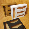 4 Compartments Square Bamboo Wood Food Storage Bag Organizer Box with Ziplock Dispenser for Kitchen Drawer