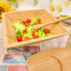 High Quality Eco-Friendly Disposable Customized Polished 10 Inch Bamboo Salad Bowl