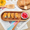 Japanese Style Minimalist Bamboo Oval Eco-Friendly Tray Plate Dish Custom Logo for Serving Fruit Tea Dessert Home Hotel Parties