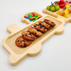 Yczm Custom Cheap Dry Fruit Wood Bamboo Divider Snack Serving Plate, Bamboo Nuts Serving Tray
