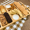 Portable Foldable Bamboo Cheese Board Set Laser Logo Includes Charcuterie Knife for Serving Charcuterie Board for Picnics Travel
