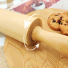 Non-Stick Wood Roller Rolling Pin with Pastry Board Laser Logo Household Baking & Cooking Tools