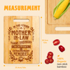 Uniquely Designed Laser Printed Bamboo Cutting Board-Eco-Friendly Durable Kitchenware for Mom Mother-in-Law Women-Great Holiday