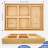 Sustainable Modern Portable Pressed Bamboo Lacquer Finish Multi-Compartment Serving & Storage Tray