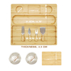 Eco-friendly Bamboo Cheese Board Set BPA-Free for Holiday Gifts and Friends Gathering with Laser Logo New Model