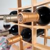Hot Sell Standing Bamboo Wine Glass Bottle Holder, Countertop Storage Wall Wood Wine Display Rack