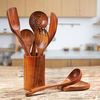 Teak Natural Wood Tableware Spoon Ladle Turner Rice Colander Soup Skimmer Cooking Spoon Scoop Kitchen Reusable Tool Kit
