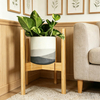 Household Indoor Solid Wood Modern Durable Floor Shelf Succulent Planting Flower Pot Stand Balcony Cross Adjustable Planting